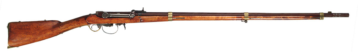 Langt M/1860 kammerladningsgevær med skarpskyttersikte, nummer 4248
