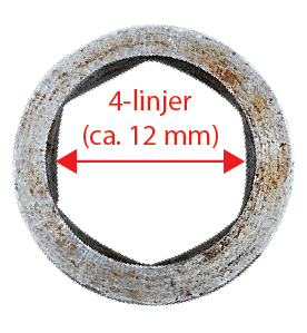 4-linjers, cirka 12 millimeter